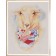 Affiche, -- Mouton au foulard --, de l'artiste Katrinn Pelletier, Illustration, aquarelle, crayons de couleur, ..., dimension : 16 x 12 de largeur