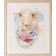 Affiche, -- Mouton au foulard --, de l'artiste Katrinn Pelletier, Illustration, aquarelle, crayons de couleur, ..., dimension : 16 x 12 de largeur