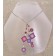 Collier, Néo-Breloks, no 98, de l'artiste Sophiori, Bijou contemporain coloré, fait à la main, Matière première : pâte de polymère, de la création jusqu'à l'assemblage final