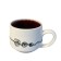 Tasse Espresso, intérieur rouge, de l'artiste Elizabeth Hamel, medium : céramique porcelaine blanche