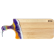 Planche à découper, petite, no 41, Mauve, orange / blanc et bleu royal, de l'artiste Julie Marcotte, Matériaux, Érable, résine alimentaire et huile de pépin de raisin, dimension : 3/4 x 7 x 18 pouces