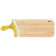 Planche à découper, moyenne, no 43, Jaune / et blanc, de l'artiste Julie Marcotte, Matériaux, Érable, résine alimentaire et huile de pépin de raisin, dimension : 3/4 x 8 x 24 pouces