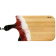 Planche à découper, large, no 61, Noir / Rouge / Blanc, de l'artiste Julie Marcotte, Matériaux, Érable, résine alimentaire et huile de pépin de raisin, dimension : 3/4 x 10 x 20 pouces