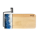 Planche à fromage, no 47, Noir / Bleu / Blanc, de l'artiste Julie Marcotte, Matériaux, Érable, résine alimentaire et huile de pépin de raisin, dimension : 3/4 x 5 3/4 x 12 po