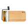 Planche à fromage, no 48, Orange / Noir / Jaune / Blanc, de l'artiste Julie Marcotte, Matériaux, Érable, résine alimentaire et huile de pépin de raisin, dimension : 3/4 x 5 3/4 x 12 po