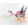 Rose salin, de l'artiste Anne-Marie Villeneuve, Tableau, Acrylique, fils à coudre, fils de coton et graphite sur toile, Création unique, dimension : 36 x 48 po de largeur