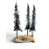 Sapins, o-47, de l'artiste Danny Perkins, Sculpture, acier et bois, Dimension : 13.25 x 2 x 7.75 po