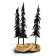 Sapins, o-47, de l'artiste Danny Perkins, Sculpture, acier et bois, Dimension : 13.25 x 2 x 7.75 po, vue B