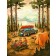 Station wagon, de l'artiste Félix Girard, sur papier Epson « Enhanced Matte, impression avec de l’encre à pigment – qualité archive (ultra chrome), dimension : 18 x 14 pouces de largeur, affiche prête à être encadrée