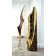 Structure interne, de l'artiste Bernard Hamel, Sculpture, bois et ciment, Création unique, dimension : 180 x 60 x 60 cm, contexte