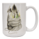 Tasse à café, -- Forêt laine --, de l'artiste Katrinn Pelletier, Illustration, impression sublimation, Faite au Québec, matériaux : céramique, Capacité : 15 onces