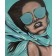 Tiffany in color, de l'artiste Émilie Gosselin, Mixtes sur canevas toile coton, Tableau accompagné de cristaux autrichiens, Dimension : 36 x 30 po de largeur