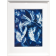 Tissage éphémère 1 (Série Mimosa) (t.encadré), de l'artiste Sophie Rozenn Boucher, Medium Cyanotype sur papier aquarelle, Cadre blanc, moulure et passe-partout, Création unique, Format de l'oeuvre : 12 x 9 pouces de largeur, vue de l'oeuvre encadrée