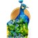 Ton coeur, ta tête, tes couleurs, de l'artiste Nancy Létourneau, Oeuvre sur papier Yupo, médium encre à l'alcool, marouflé sur panneau de bois galerie, dimension 36 x 24 pouces de largeur, 