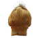 Tuque béret, no 41, de l'artiste Irèna Geerts, Création québécoise faite à la main. Modèle garni d'un pompon de fourrure recyclée et de laine alpaga à 100 %.