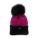 Tuque Dawson, no 15, de l'artiste Irèna Geerts, Création québécoise faite à la main. Modèle garni d'un pompon de fourrure recyclée et de laine alpaga à 100 %.