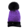 Tuque Dawson, no 32, de l'artiste Irèna Geerts, Création québécoise faite à la main. Modèle garni d'un pompon de fourrure recyclée et de laine alpaga à 100 %.