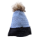 Tuque tissée, no 5, de l'artiste Irèna Geerts, Création québécoise faite à la main. Modèle garni d'un pompon de fourrure recyclée et de laine alpaga à 100 % %
