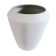 Vase (grand), # 4 (intérieur vert), de l'artiste Elizabeth Hamel, medium : céramique porcelaine blanche, Dimension : 7 po haut x 6.5 po diamètre, pièce vendue à l'unité